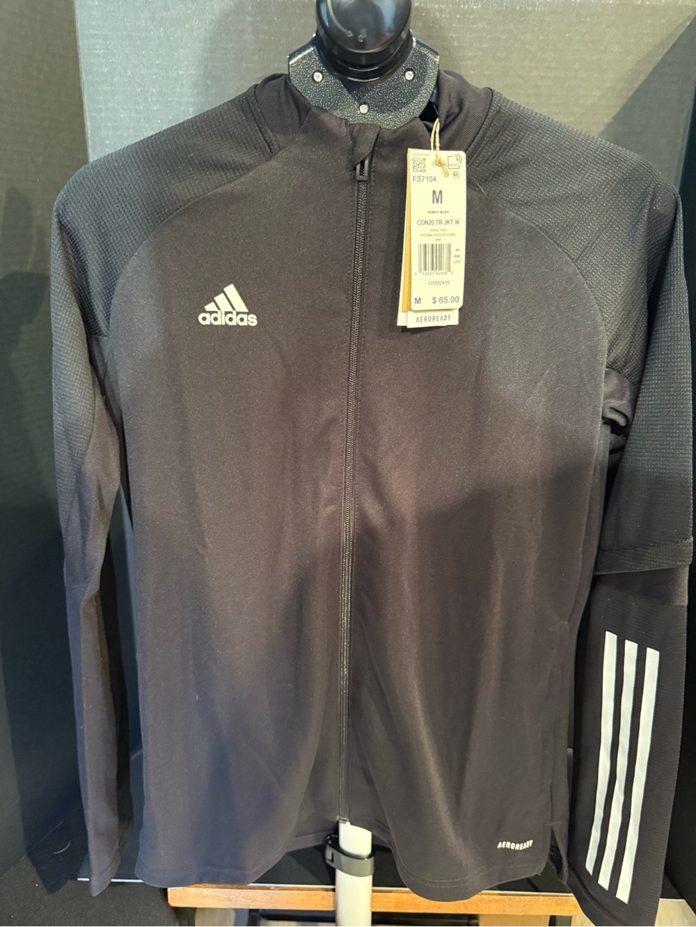 adidas women's Black Full-Zip Training Jacket size medium